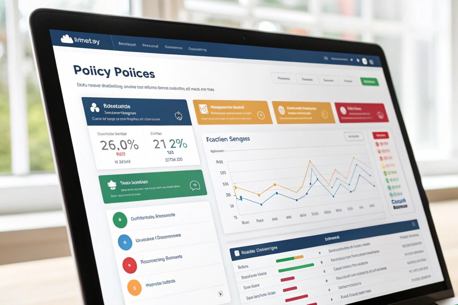 Online policy management system interface